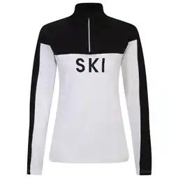 Decathlon Dames Powder Core Stretch Midlayer (Wit/zwart) aanbieding