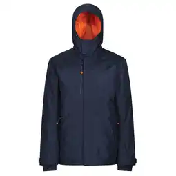 Decathlon Waterdichte jas voor heren (Marine / Magma Oranje) aanbieding