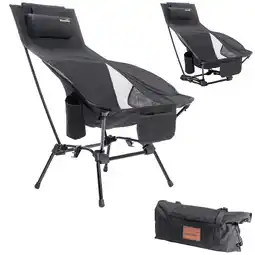 Decathlon Campingstoel Compact Plus - belastbaar tot 200 kg - klein - opvouwbaar - licht aanbieding