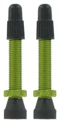 Decathlon VAR Kit 2 Tubeless Valves 35mm Aluminium Green aanbieding