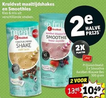 Kruidvat Smoothie aardbei-blauwe bes aanbieding