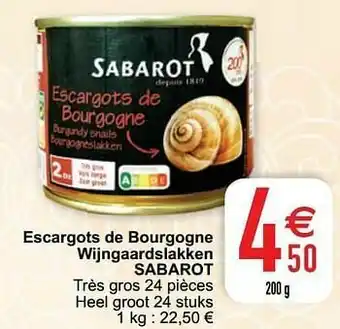 Escargots de bourgogne wijngaardslakken sabarot