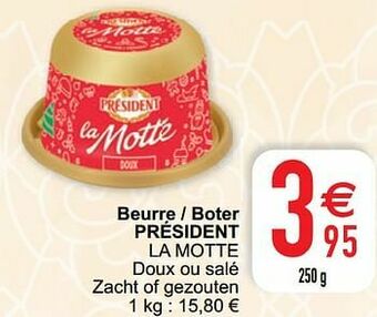 Cora Beurre - boter président la motte aanbieding