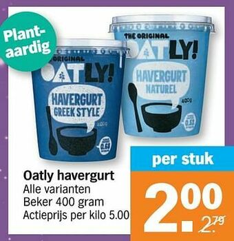 Albert Heijn Oatly havergurt aanbieding