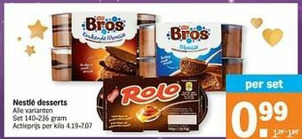 Albert Heijn Nestlé desserts aanbieding