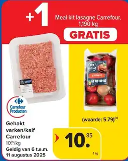Carrefour Gehakt varken/kalf Carrefour aanbieding
