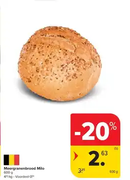 Carrefour Meergranenbrood Milo aanbieding