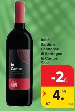 Carrefour Italië Sardinië Cannonau di Sardegna In Cantos aanbieding