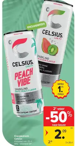 Carrefour Energiedrank Celsius aanbieding
