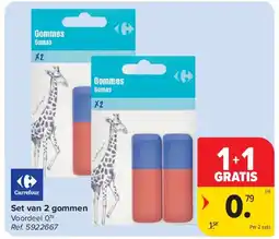 Carrefour Set van 2 gommen aanbieding