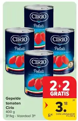 Carrefour Gepelde tomaten Cirio aanbieding