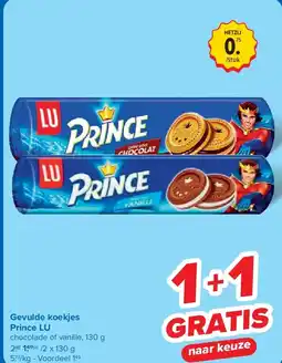 Carrefour Gevulde koekjes Prince LU aanbieding