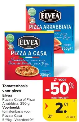 Carrefour Tomatenbasis voor pizza Elvea aanbieding