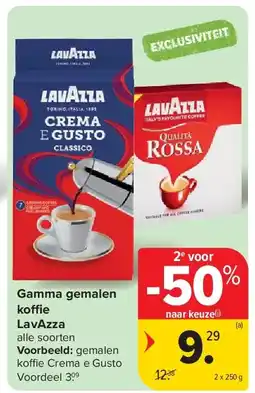 Carrefour Gamma gemalen koffie LavAzza aanbieding