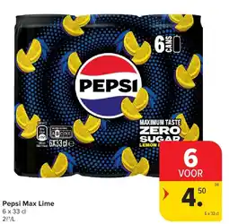 Carrefour Pepsi Max Lime aanbieding
