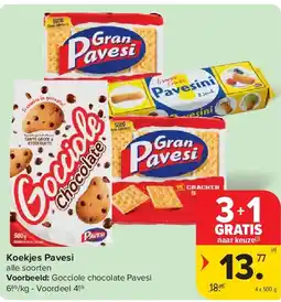 Carrefour Koekjes Pavesi aanbieding