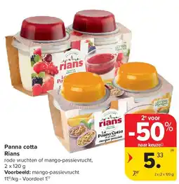Carrefour Panna cotta Rians aanbieding
