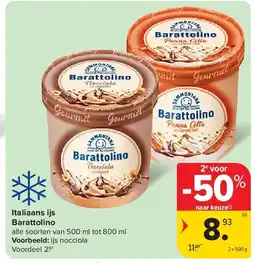 Carrefour Italiaans ijs Barattolino aanbieding
