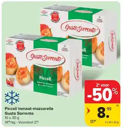 Carrefour Piccoli tomaat-mozzarella Gusto Sorrento aanbieding