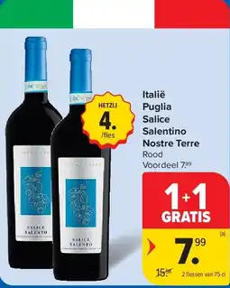 Carrefour Italië Puglia Salice Salentino Nostre Terre aanbieding