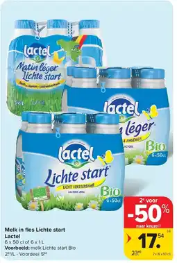 Carrefour Melk in fl es Lichte start Lactel aanbieding