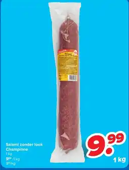 Carrefour Salami zonder look Champinne aanbieding