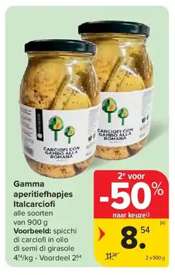 Carrefour Gamma aperitiefhapjes Italcarciof aanbieding