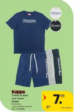 Carrefour T-shirt of short voor heren Kappa aanbieding
