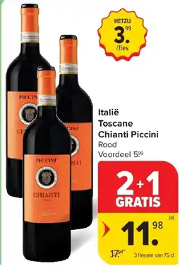 Carrefour Italië Toscane Chianti Piccini aanbieding