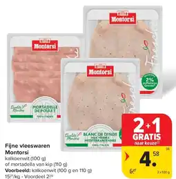 Carrefour Fijne vleeswaren Montorsi aanbieding