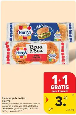 Carrefour Hamburgerbroodjes Harrys aanbieding