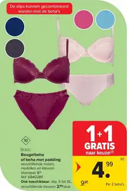 Carrefour Beugelbeha of beha met padding aanbieding