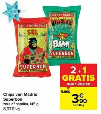 Carrefour Chips van madrid superbon aanbieding