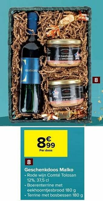 Carrefour Geschenkdoos malko aanbieding
