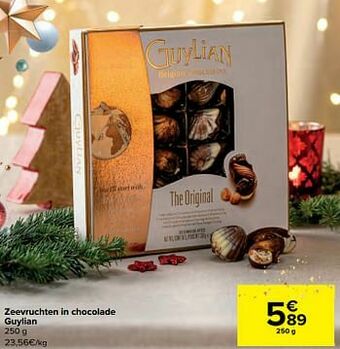 Zeevruchten in chocolade guylian