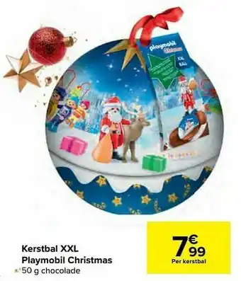 Carrefour Kerstbal xxl playmobil christmas aanbieding