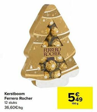 Carrefour Kerstboom ferrero rocher aanbieding