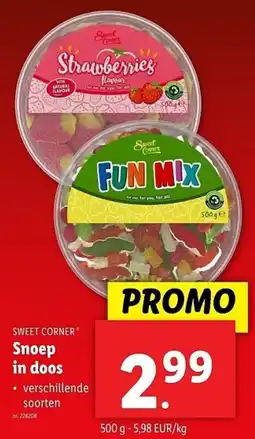 Lidl Sweet Corner Snoep in DoSnoep in doos aanbieding