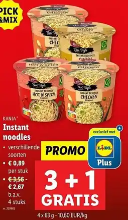 Lidl Kania Instant Noodles aanbieding