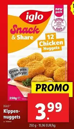 Lidl Iglo Kippen nuggets aanbieding