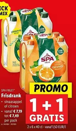 Lidl Spa Fruit Frisdrank aanbieding