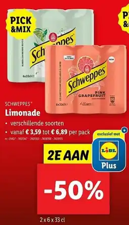 Lidl Schweppes Limonade aanbieding