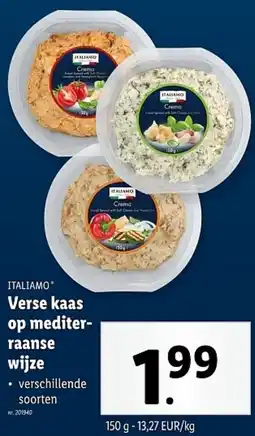 Lidl Italiamo Verse Kaas op Mediter Raanse Wijze aanbieding
