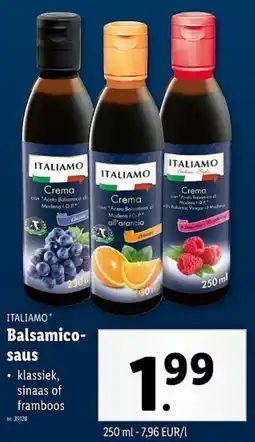 Lidl Italiamo Balsamico Saus aanbieding