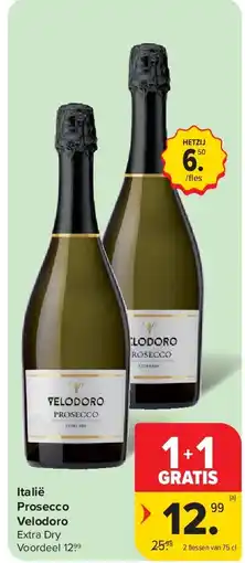 Carrefour Italië Prosecco Velodoro aanbieding