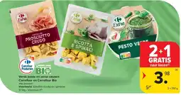 Carrefour Verse pasta en verse sauzen Carrefour en Carrefour Bio aanbieding