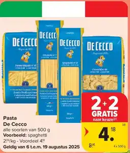 Carrefour Pasta De Cecco aanbieding