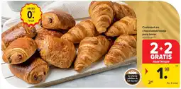 Carrefour Croissant en chocoladebroodje pure boter aanbieding