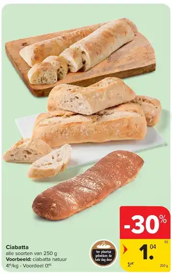 Carrefour Ciabatta aanbieding