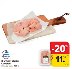 Carrefour Kipfi let in blokjes Carrefour aanbieding